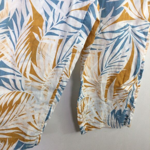 Cynthia Rowley Women's Linen Pant Wide Leg Tropical Printed Multicolor Size L - Picture 5 of 12